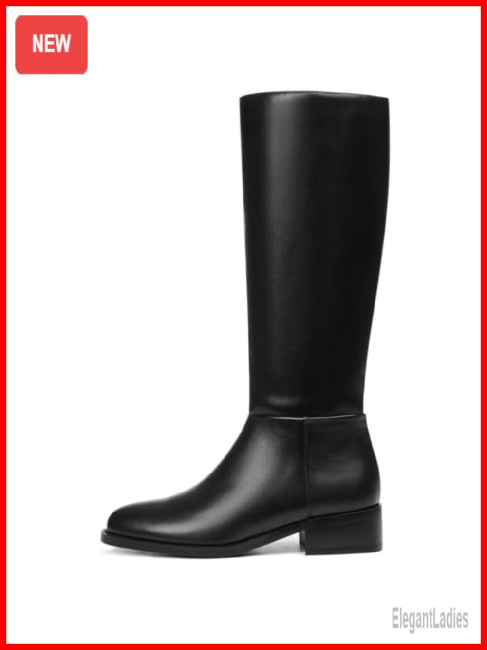Knee High Boots Women Elastic Low Heel Tall Pull On Fall Winter Commute
